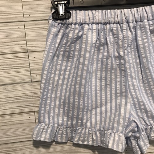 Copper Key Girl Dillard’s Size M Blue White Striped Pull On Elastic Waist Shorts - Picture 6 of 9