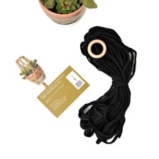 Make Market MACRAME HANGING BASKET Starter Craft Kit DIY Dona Bela Shreds Black