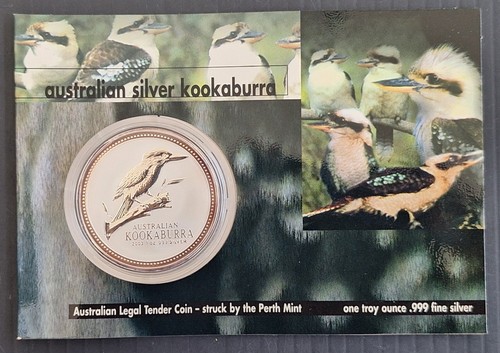 2003 Australia Kookaburra 1 oz Silver (.999) $1 frosted UNC coin