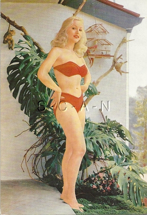 Original Vintage Italian 1950s-60s Risque Pinup Card- Blond- Hot