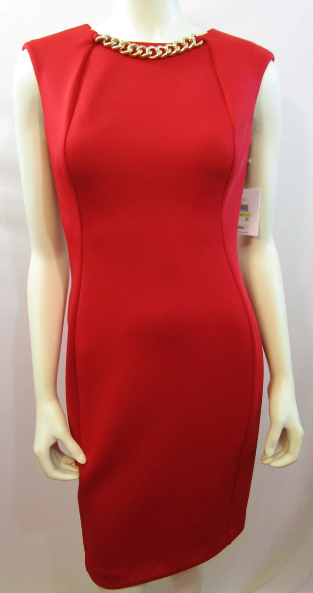 calvin klein red dress