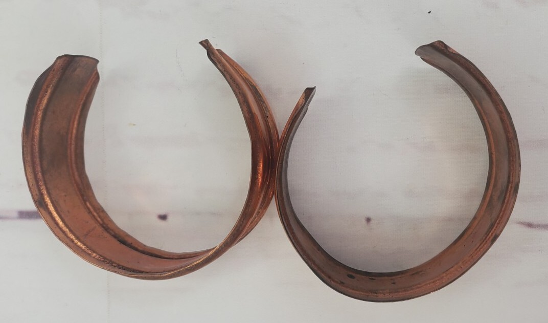 2 - Solid Copper Bangle Bracelet Adjustable Cuffs… - image 5