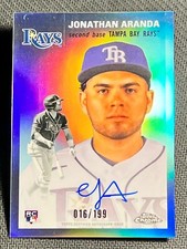 2023 Topps Chrome Platinum REFRACTOR ROOKIE AUTO Jonathan Aranda 016/199