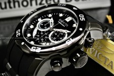 New Invicta Men Scuba Pro Diver COMBAT Chrono Gunmetal Black Dial S.S Poly Watch