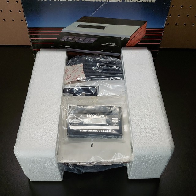 Automatic Telephone Answering Machine Vintage Weston Cassette Tape for