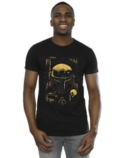 Star Wars The Book Of Boba Fett Hombre Galactic Outlaw Distress Camiseta