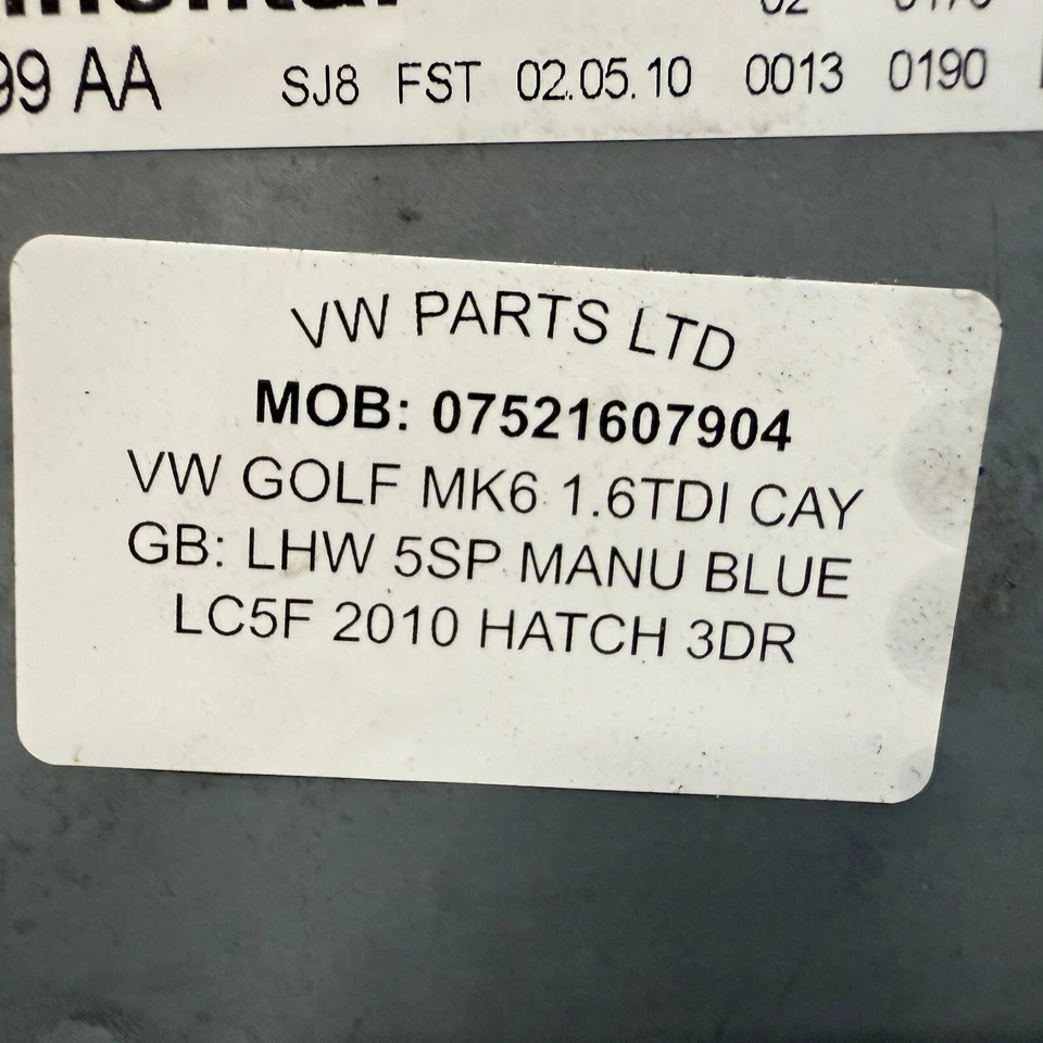 ENGINE MANUAL ECU VW GOLF MK6 1.6TDI CAY 03L906023B 2009-2012 - Image 3 of 4