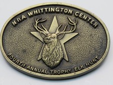 NRA Whittington Center Fourth Annual Trophy Elk Hunt Commemorative Belt Buckle