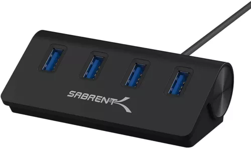 Sabrent HB-MC3B 4-Port BLACK Aluminum USB 3.0 Hub for iMac, MacBook PRO Air / PC
