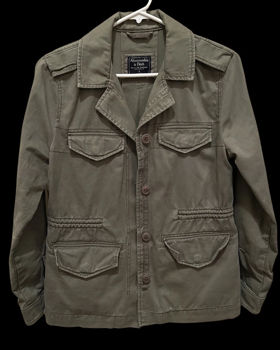 Abercrombie Fitch A F Utility Jacket Olive Army Green Women s S Small