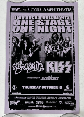 KISS Concert Poster Aerosmith Rocksimus Maximus Tour San Diego CA