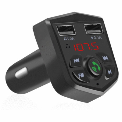 Bluetooth 4.2 EDR Wireless FM Transmitter 3.1A Voltmeter Mic 12V 24V