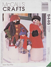 Snowman Family Dolls  Clothes Hats Mittens Coats Scarves Crafts McCalls 9446