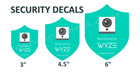 Wyze Decal Sticker Security Camera Door Window Size