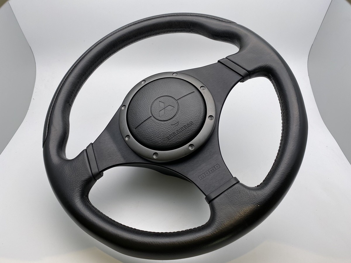 その他 Steering wheel Leather Steering Wheel Black MR For: Mitsubishi Lancer Evo 7