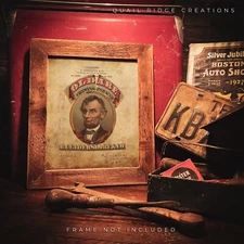 Vintage 1878 Old Abe Smoking Tobacco Label Art Print 8X10 Cigar Shop Wall Decor