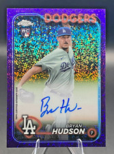 2024 Topps Chrome - BRYAN HUDSON Rookie Purple Speckle Auto #/299 Dodgers RA-BHU