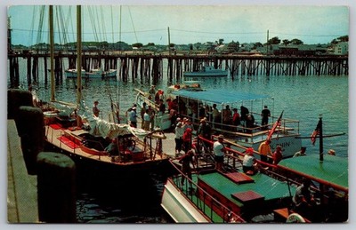 Fishing Excursion Boats. Provincetown. Cape Cod, Massachusetts Postcard