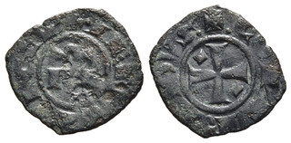 FITZ ITALY KINGDOM SICILY CONRAD I AE DENARO MESSINA 13mm 0.70g MEDIEVAL ±QQQ959