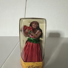 Chiefly Co. Hawaiian Hula Young Girl Dashboard Doll Green Skirt 4.5  New