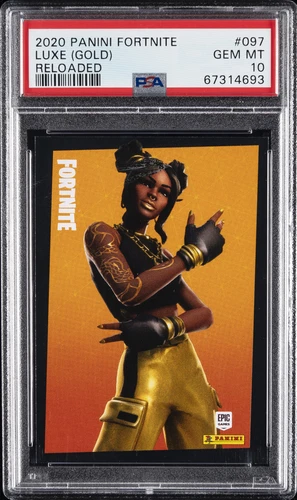 2020 PANINI FORTNITE RELOADED #97 LUXE (GOLD) PSA 10
