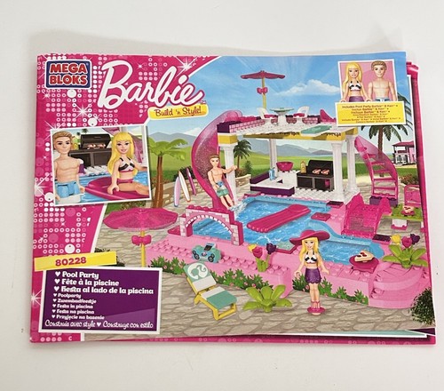Mega Bloks Barbie Build n Style 80229 Luxury Mansion 80228 Pool Party (2012) - Picture 16 of 21