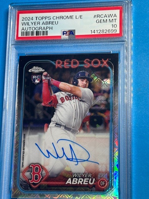 2024 Topps Chrome Logofractor Auto Rookie card Wilyer Abreu PSA 10 #RCAWA