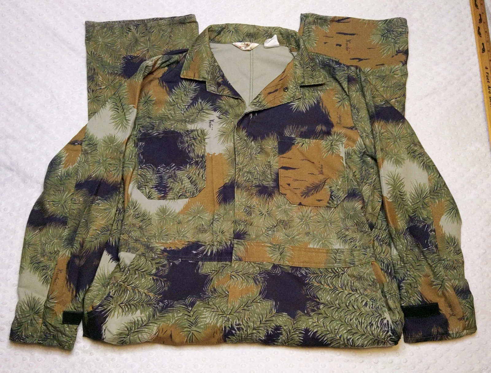 Cabelas Konifer Camo Coveralls XL TALL MEN CHEST 46-48 Made In USA