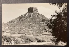 The Indian Profile on Castle Rock Castle Rock Colorado RPPC Sanborn S-1169