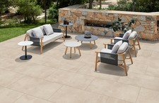 Cemento Beige Stone Effect Matt Non-Slip Porcelain Outdoor Paver Tiles 900x600mm