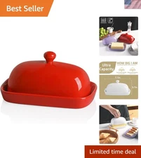 Butter Dish Ceramic Butter Keeper With Lid Porcelain Countertop Keeper
