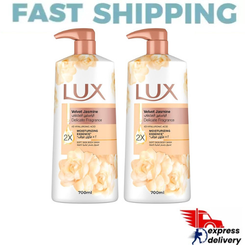2X LUX Shower Gel Velvet Jasmine For Smooth Fragrant Jasmine &Almond oil 700ml