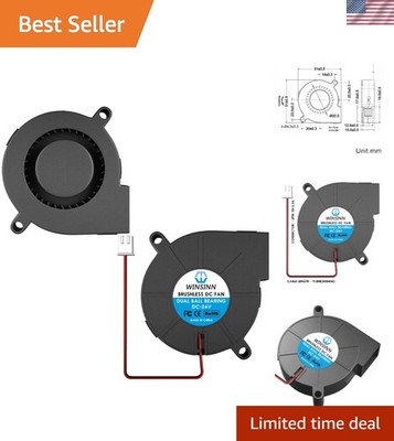Pack of 2 - 5015 Brushless 24V Fans with Dual Ball Bearings - Efficient Airflow