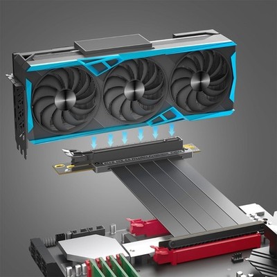 90/180 Degree PCIExpress4.0 GPU Extension Cable For Diverses Computer Case