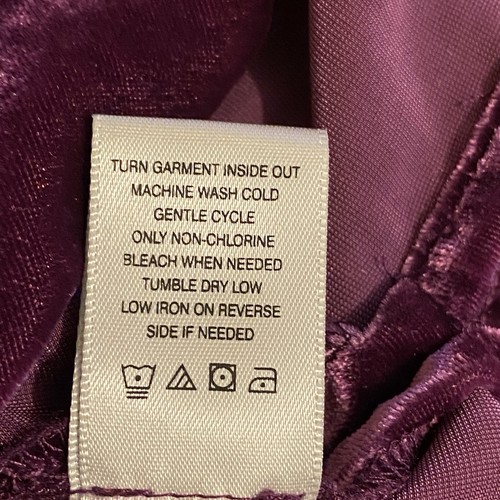 John Mark Women’s Purple Soft Velvet Button Up Tunic Top Blouse Size L - Picture 6 of 9