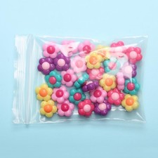 20pcs Acrylic Solid Color Flower Loose Beads for Jewelry Making Bracelet DIY USA