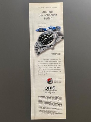 Oris Williams F1 Team Day Date 2006 Vintage Watch Ad Werbung Reklame