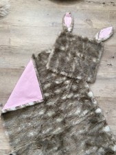 H&M Mädchen Plaid Kissenbezug Fellimitat Decke Dekokissen wNeu