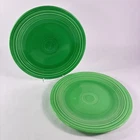 2pc Vintage Fiestaware Genuine Fiesta HLC Light Green Dinner Plate 10 1/4"
