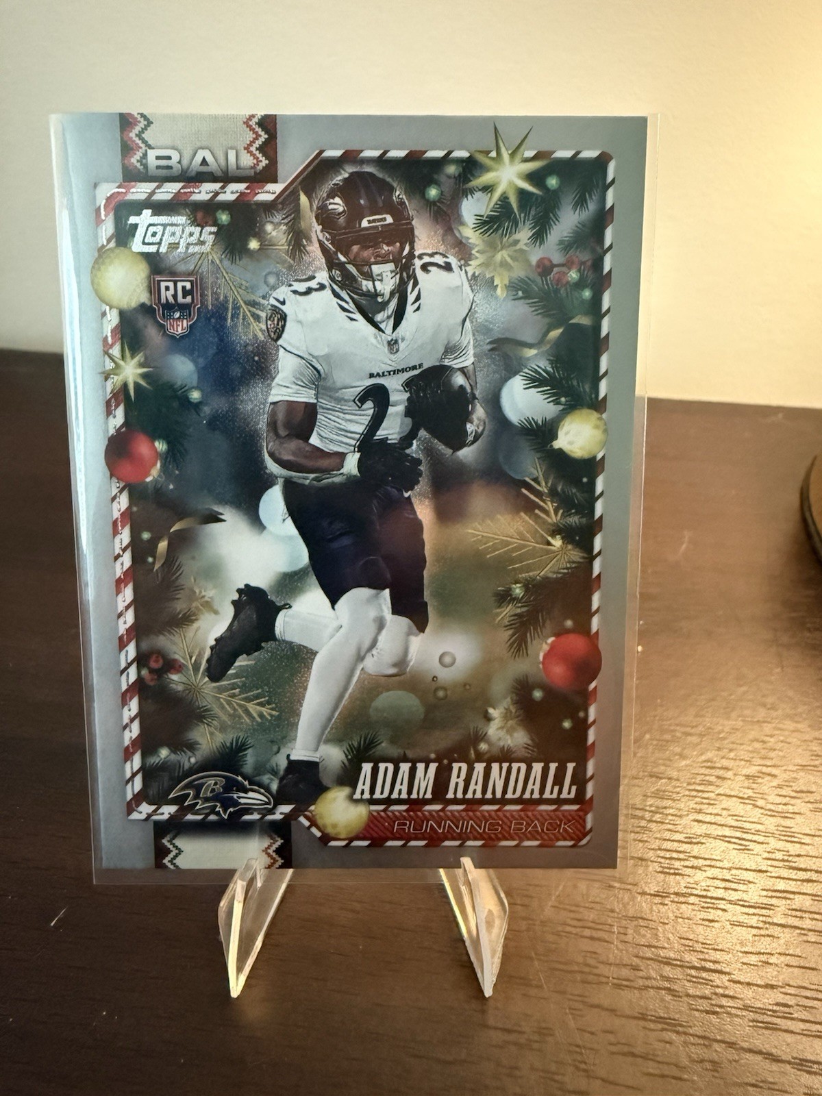 2026 Topps Holiday Adam Randall RC Glitter Parallel Baltimore Ravens #195