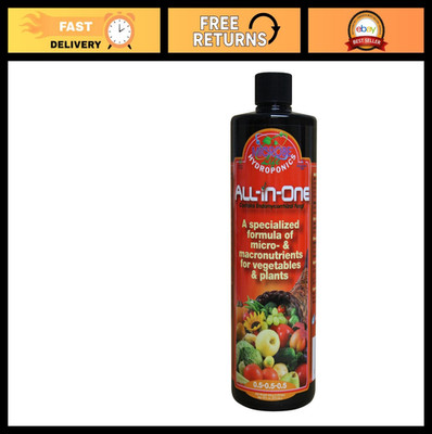 All-in-One Hydroponic Nutrient Solution for Plant Growth & Yields, 16 oz