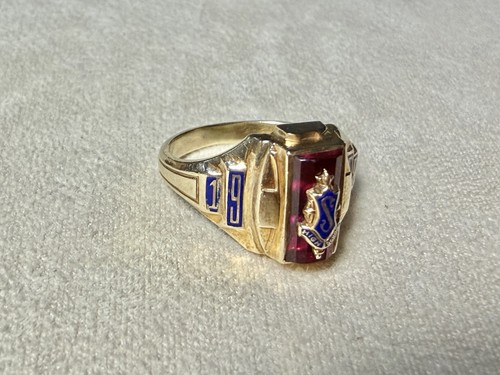 Ruby Class Ring Vintage Jostens 10K Gold Ruby Class Ring Size 6 6.3g | eBay