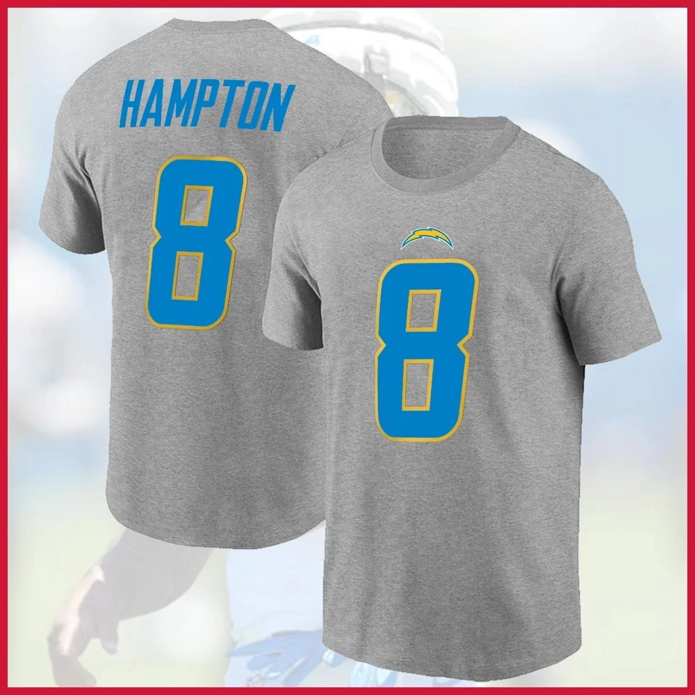 Omarion Hampton #8 Los Angeles Football 2025 Player Name & Number For Fans