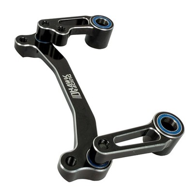 RC10B84 Dhawk Aluminum Steering Bellcrank Kit Black For Team