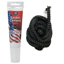 Midwest Hearth Wood Stove Gasket Kit - 3/8 x 84 Graphite Fiberglass