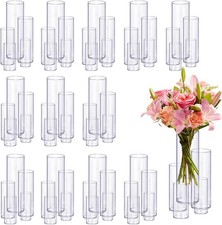 Glass Cylinder Vases Set 60pcs Wedding Centerpiece Clear Decor