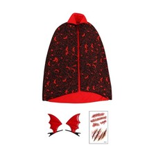 Halloween-Cape mit Stehkragen gl&auml;nzend Kost&uuml;m lang f&uuml;r Kost&uuml;mparty, Themenparty