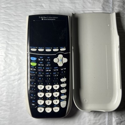 Texas Instrument TI 84 Plus C Graphing Calculator W Cover BLACK Screen Defect!!!
