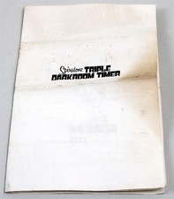 Genuine 1982 SPIRATONE Triple Darkroom Timer Instruction Owner's Manual