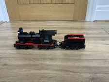 Lego 9V TRAIN 4565 Steam Locomotive Red Cargo ALTERNATIVE BUILD 9V Engine RARE 